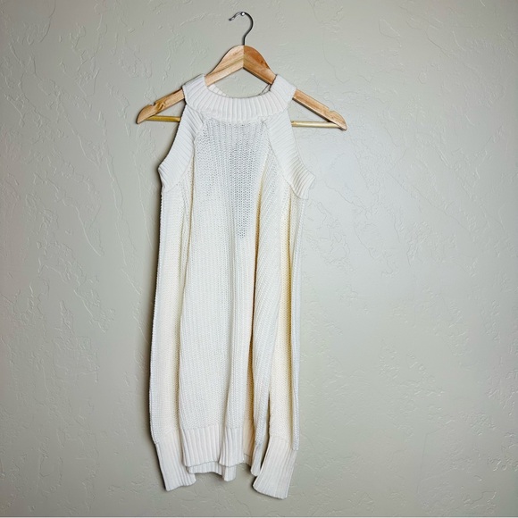 Free People Women’s Half Moon Bay Pullover Sweater in Cream Size Medium - Picture 3 of 10